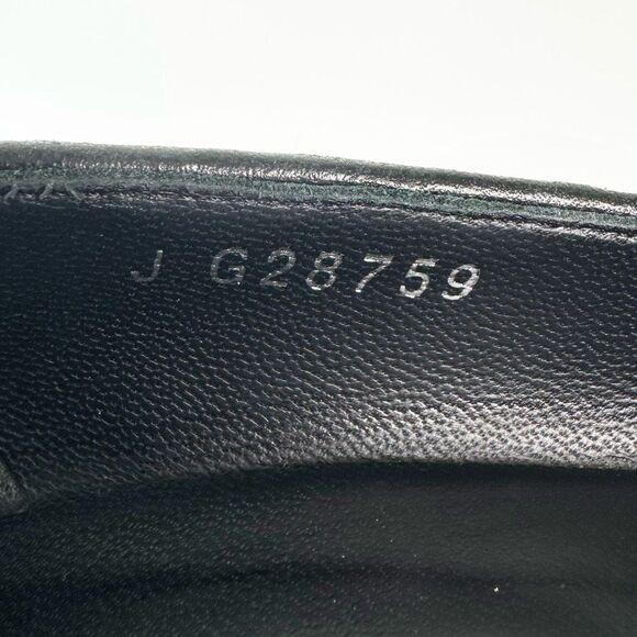 CHANEL Quilted Platform Black Pumps Size 38.5 US 8 CC Logo Heel Cap Toe - Picture 10 of 12